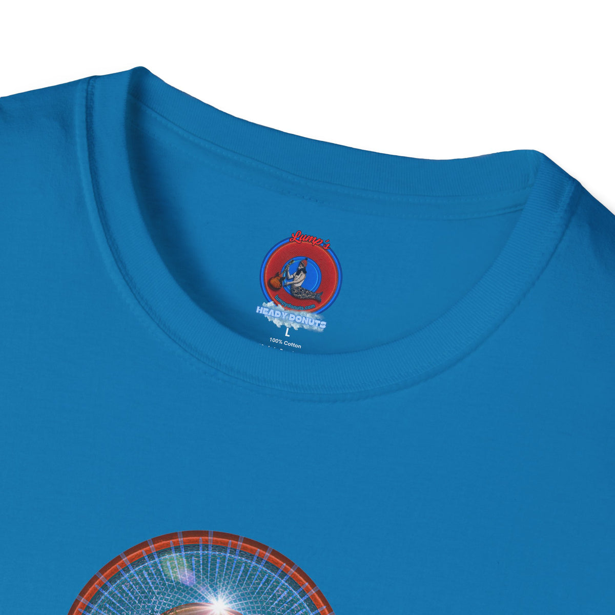 Classic Donut Tee - Unisex Soft-Style - "Donuts: Conjurers of Awesome" - series 1.0  - variant 1 - blue donut