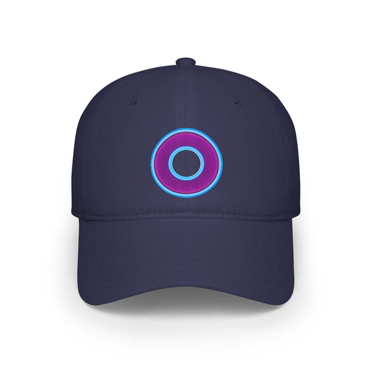 Lumpy Donut Baseball Cap - "Plain [Mary] Jane" - rustic dark purple blue donut w/