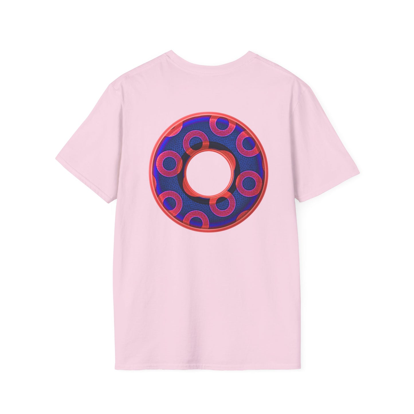 Plain Donuts/Unisex Soft-Style - "Plain Rustic Paradoxical Donuts" - red/dark royal blue donuts