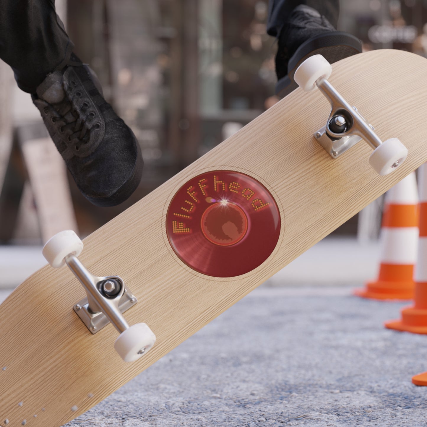 Donut Bumper/Outdoor Sticker - "The Fluffernutter Donut" - red donut - [Die-Cut] 6"x 6"