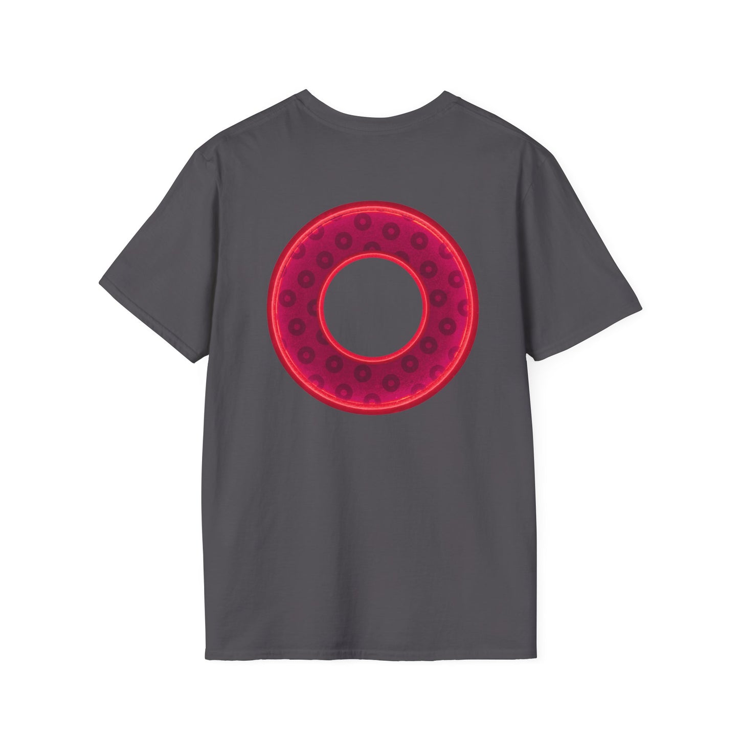 Plain Donuts/Unisex Soft-Style - "Plain Wide Mouthed Paradoxical Donuts" - dark red/bright red donuts