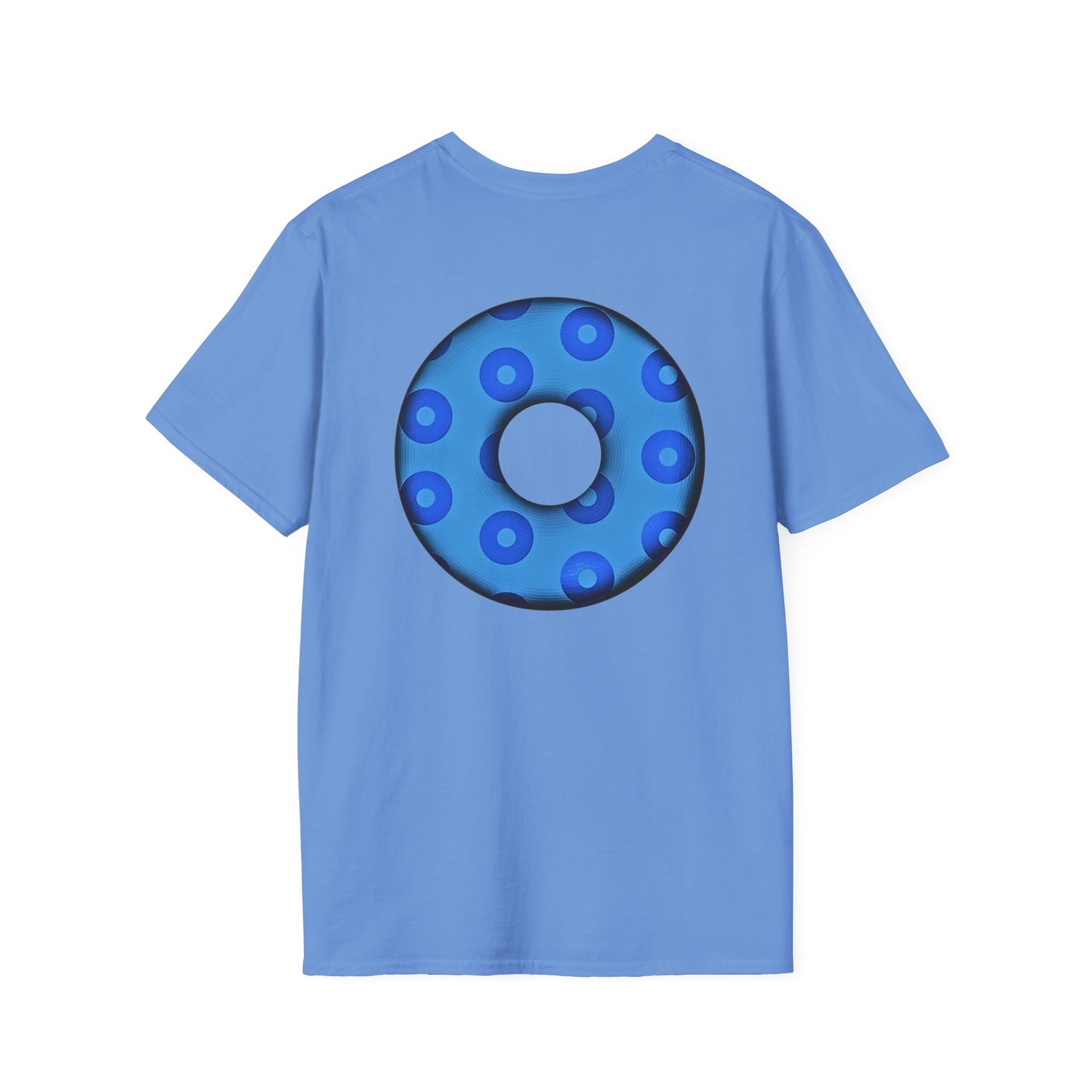 Plain Donuts/Unisex Soft-Style - "Plain Blimpy Paradoxical Donuts" - blue/light blue donuts