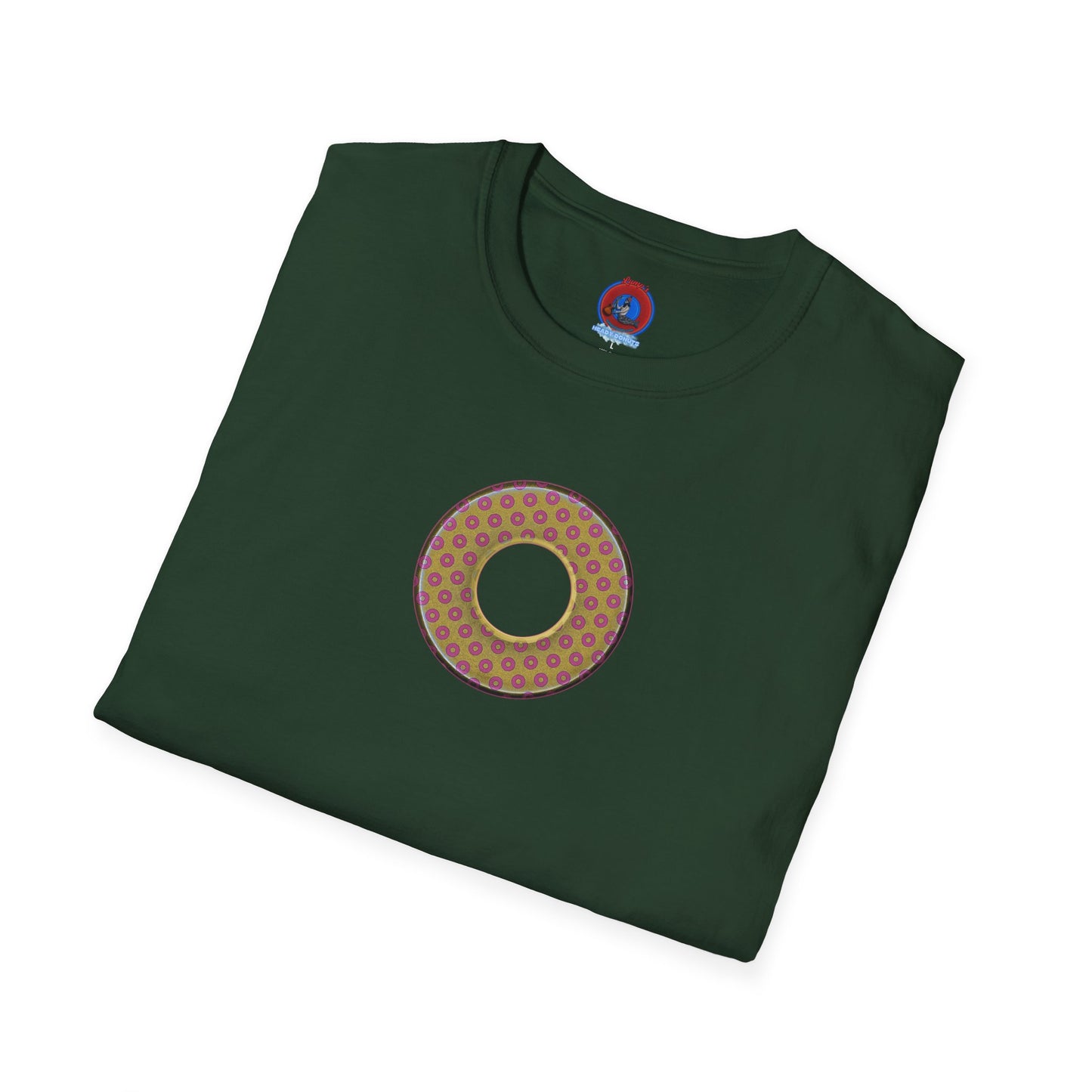 Plain Donuts/Unisex Soft-Style - "Plain Electric Paradoxical Donuts" - gold/pink donuts
