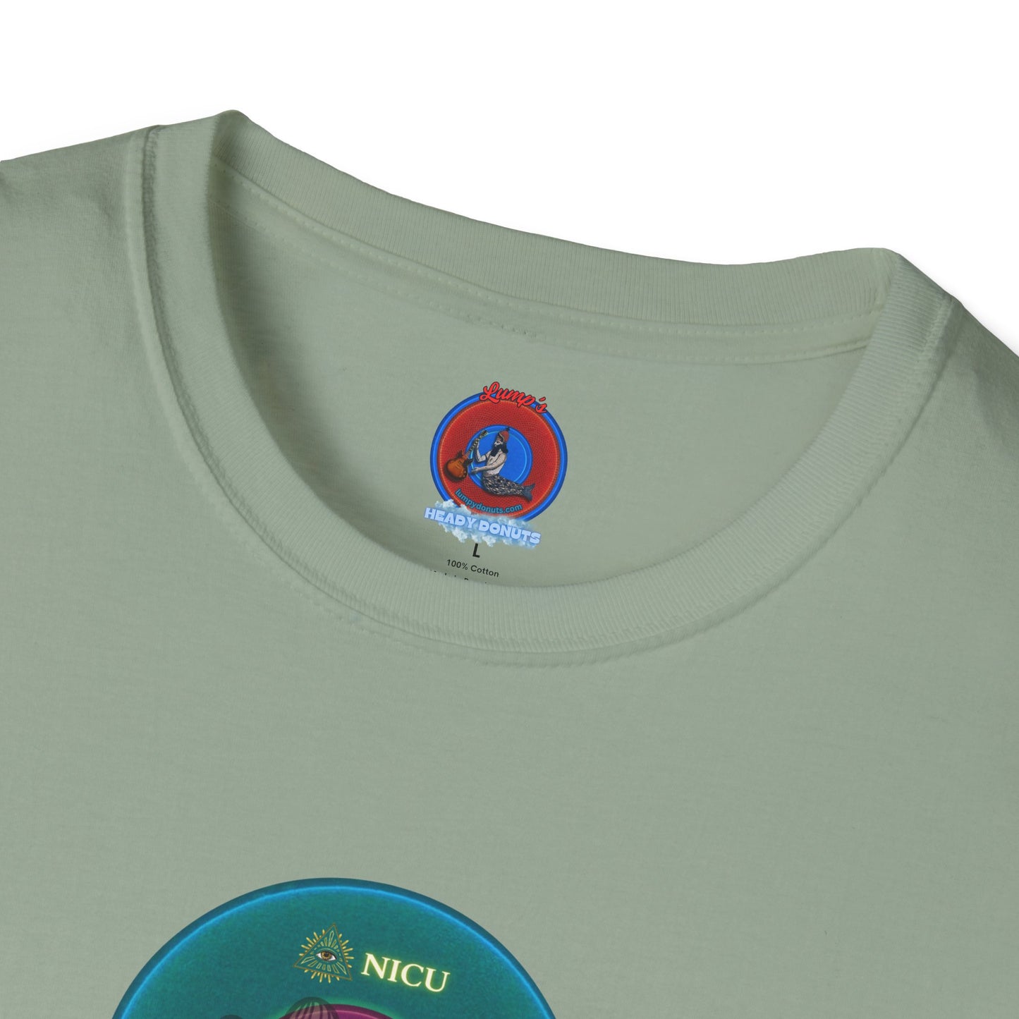 Classic Donut Tee - Unisex Soft-Style - "Masonic Donut of Rites" - series 1.0  - vivid dark teal donut
