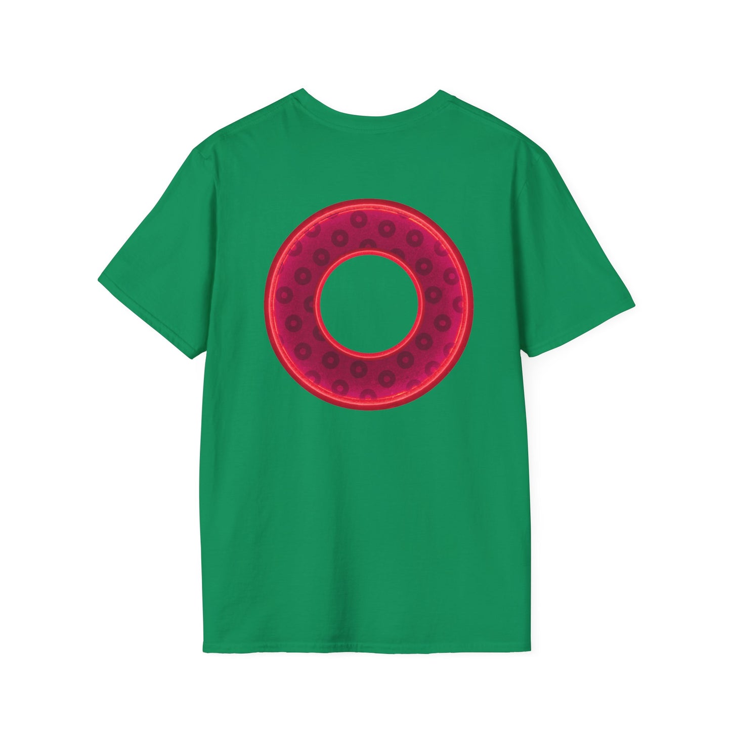 Plain Donuts/Unisex Soft-Style - "Plain Wide Mouthed Paradoxical Donuts" - dark red/bright red donuts