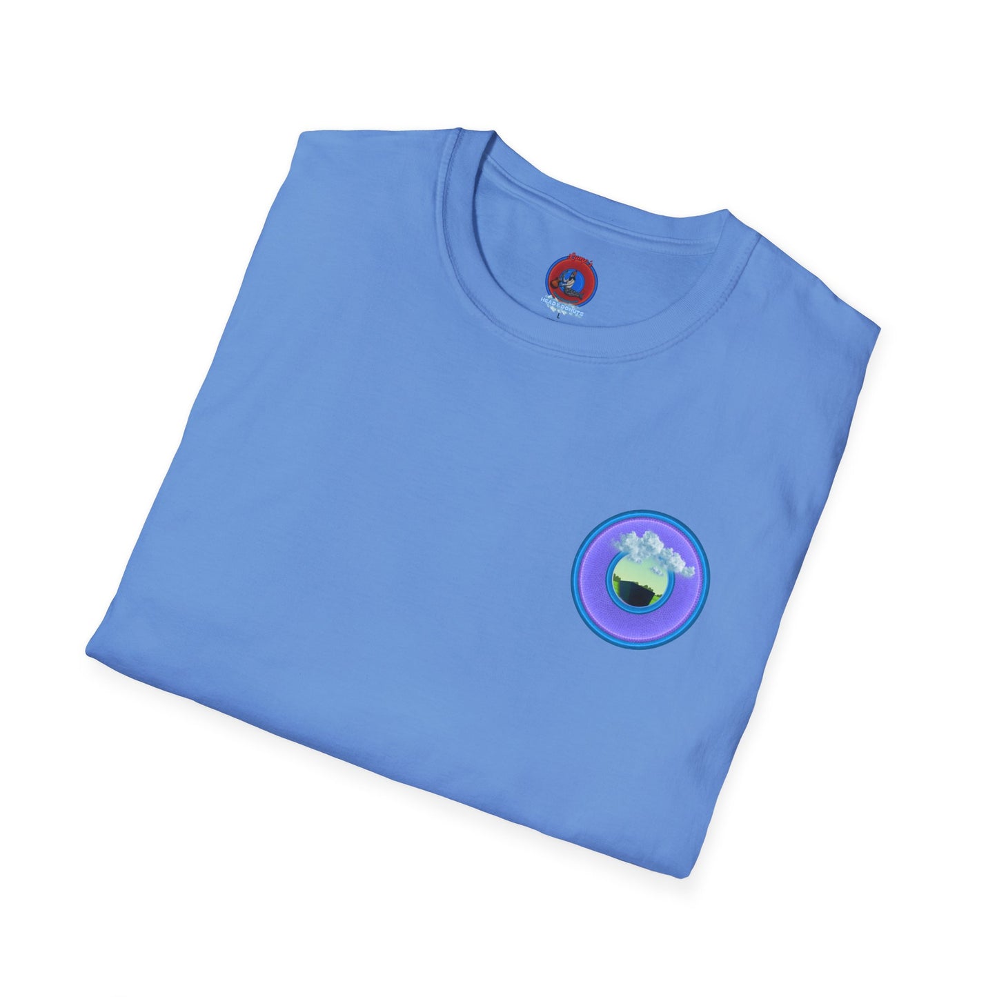 Classic Donut Tee - Unisex Soft-Style - "Got Rhombus?" - series 1.0  - variant 4 - purple/blue donut