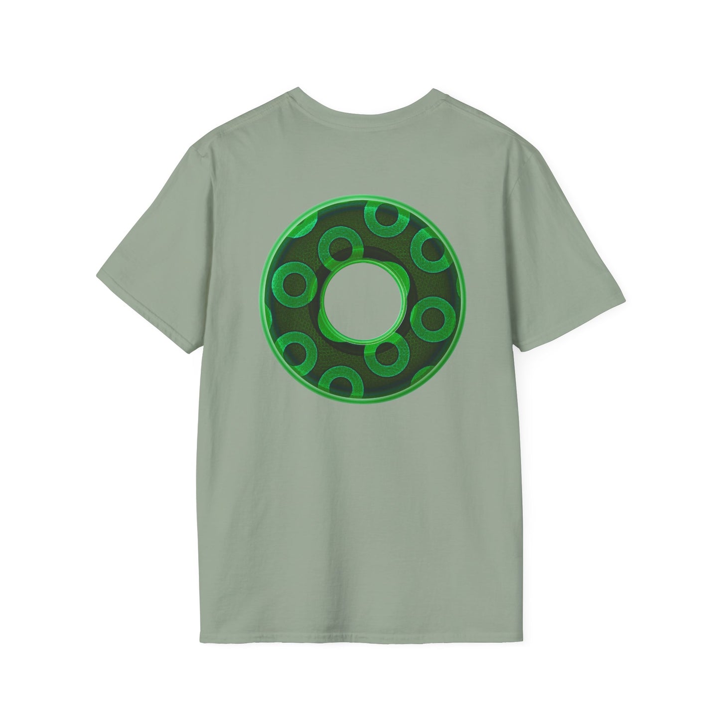 Plain Donuts/Unisex Soft-Style - "Plain Rustic Paradoxical Donuts" - light green/dark green donuts
