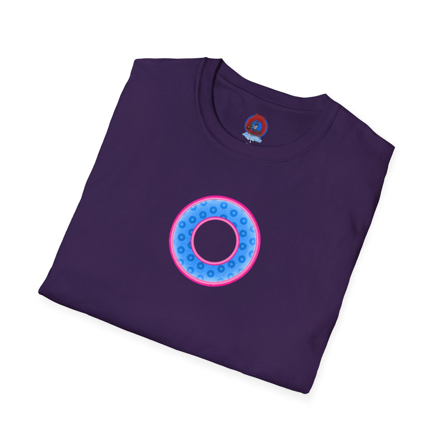 Plain Donuts/Unisex Soft-Style - "Plain Wide Mouthed Paradoxical Donuts" - light blue/pink donuts