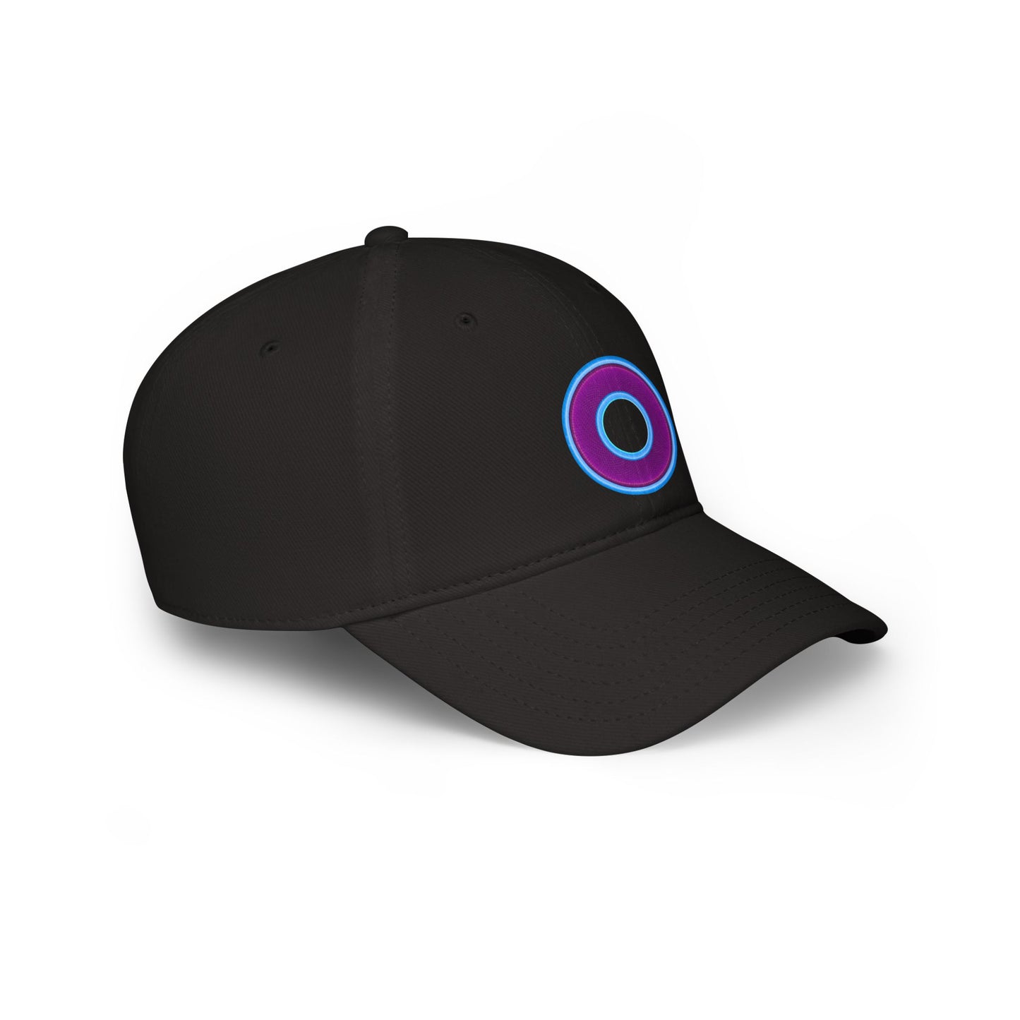 Lumpy Donut Baseball Cap - "Plain [Mary] Jane" - rustic dark purple blue donut w/