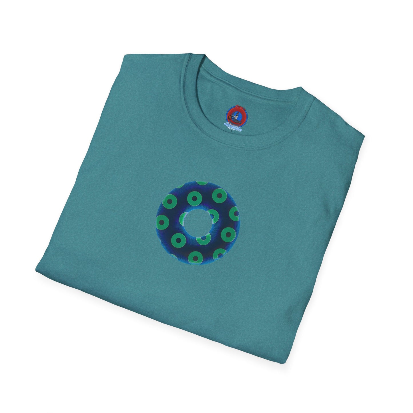 Plain Donuts/Unisex Soft-Style - "Plain Blimpy Paradoxical Donuts" - dark blue/jade green donuts