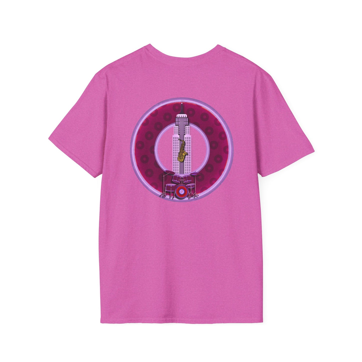 Classic Donut Tee - Unisex Soft-Style - "Simple Prep Donuts" - widemouthed purple/light purple donut