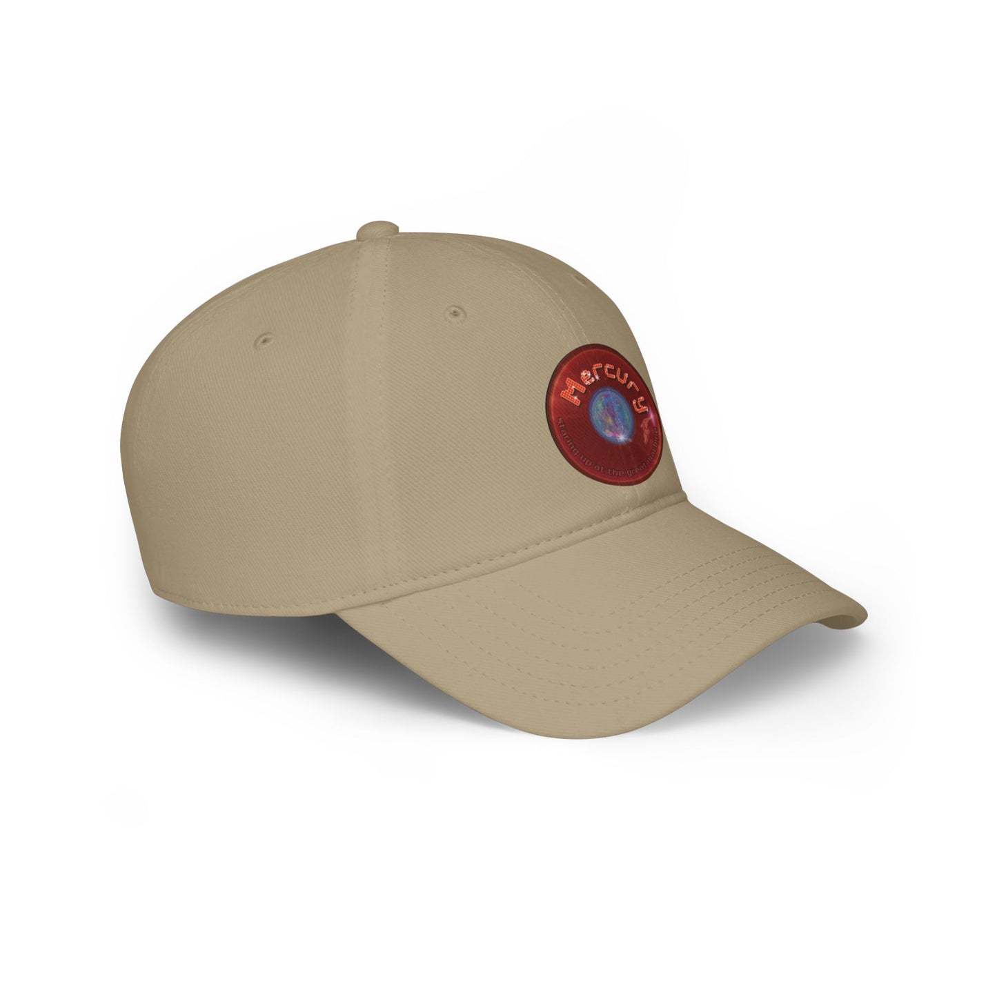 Lumpy Donut Baseball Cap - "Donut of the Gods" - variant 3 - vivid red record donut w/