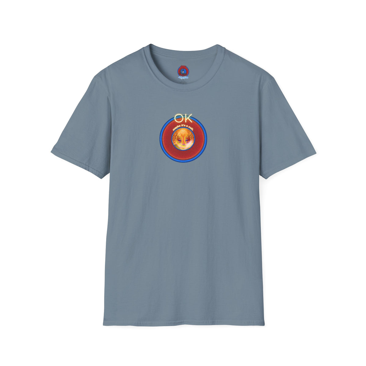 Classic Donut Tee - Unisex Soft-Style - "Donuts: Conjurers of Awesome" - series 1.0  - variant 3 - w/"okay" - red donut