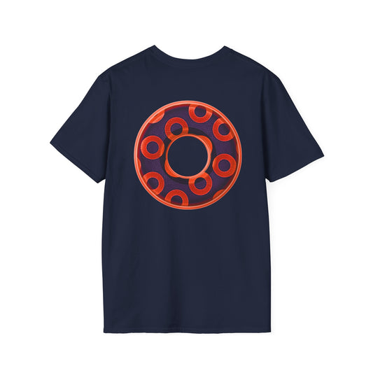 Plain Donuts/Unisex Soft-Style - "Plain Rustic Paradoxical Donuts" - red/midnight blue donuts