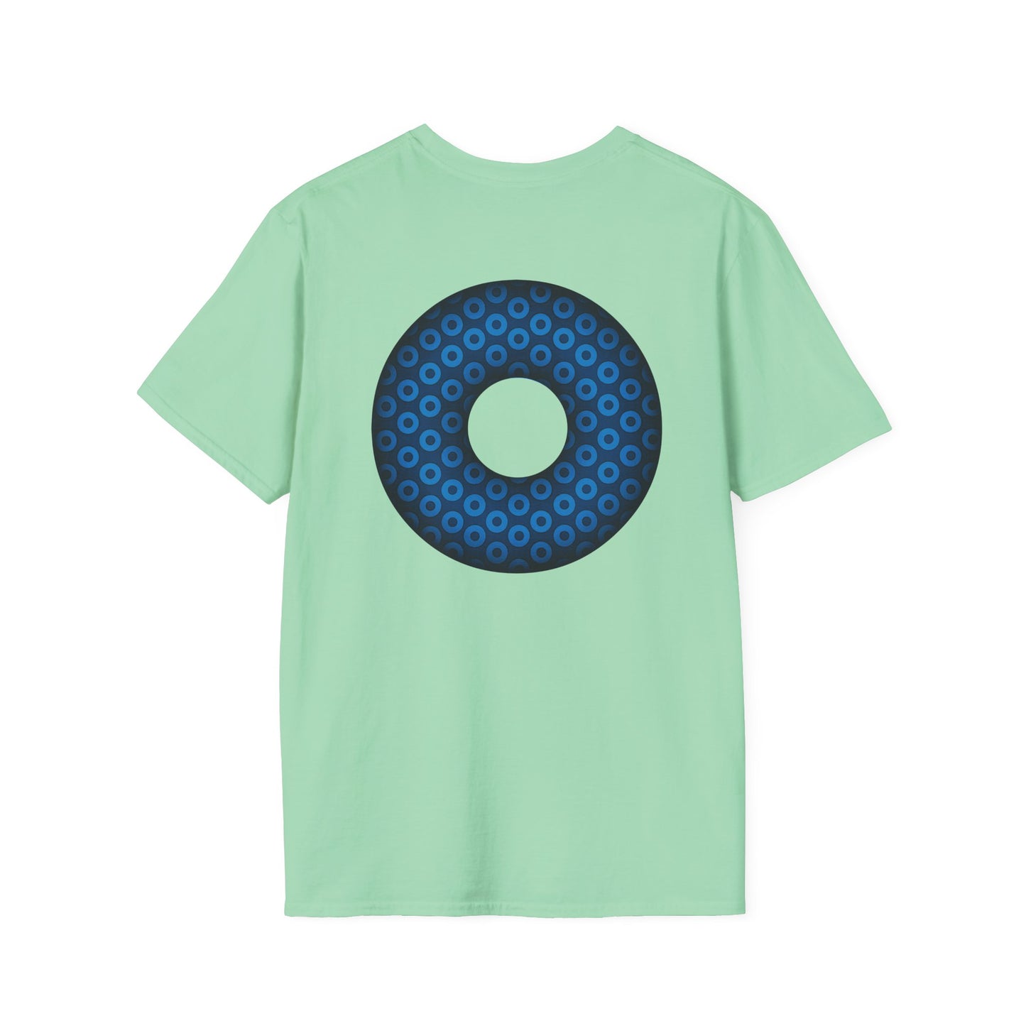 Plain Donuts/Unisex Soft-Style - "Plain Paradoxical Grided Donuts" - light blue/dark blue donuts