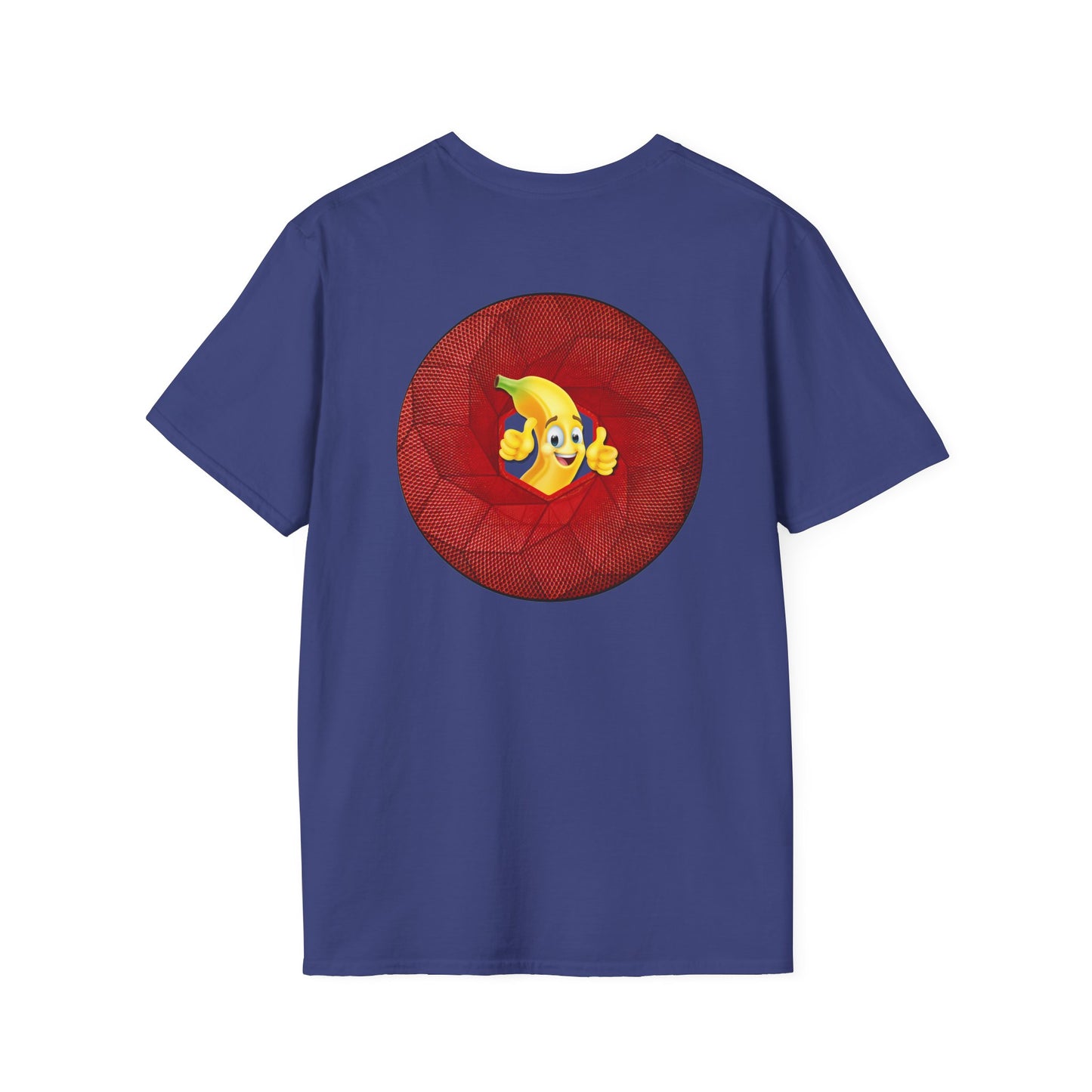 Classic Donut Tee - Unisex Soft-Style - "Dis sheet, it's bananas!" - series 1.0 - variant 1 - cubed red donut