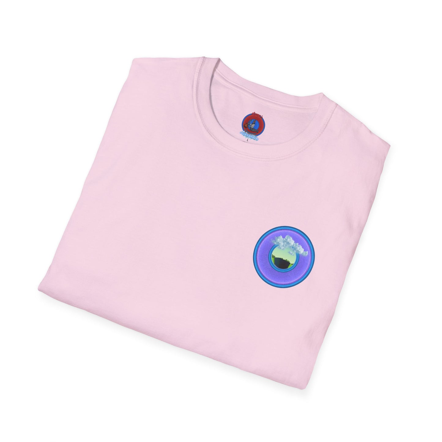 Classic Donut Tee - Unisex Soft-Style - "Got Rhombus?" - series 1.0  - variant 4 - purple/blue donut