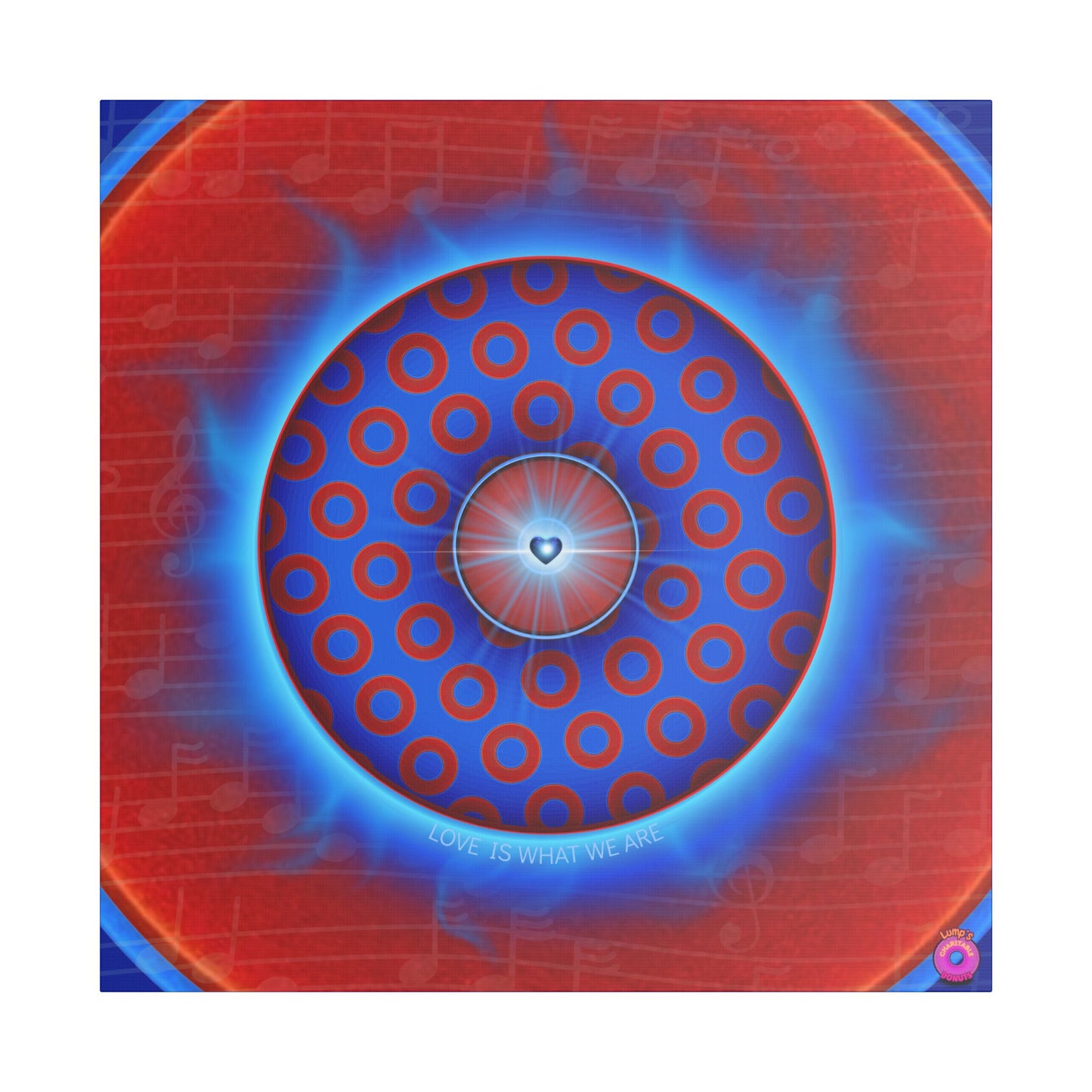 Donuts4charity - Giant Canvas [36" x 36"] - "Donuts of Love" - caviar paradox donut