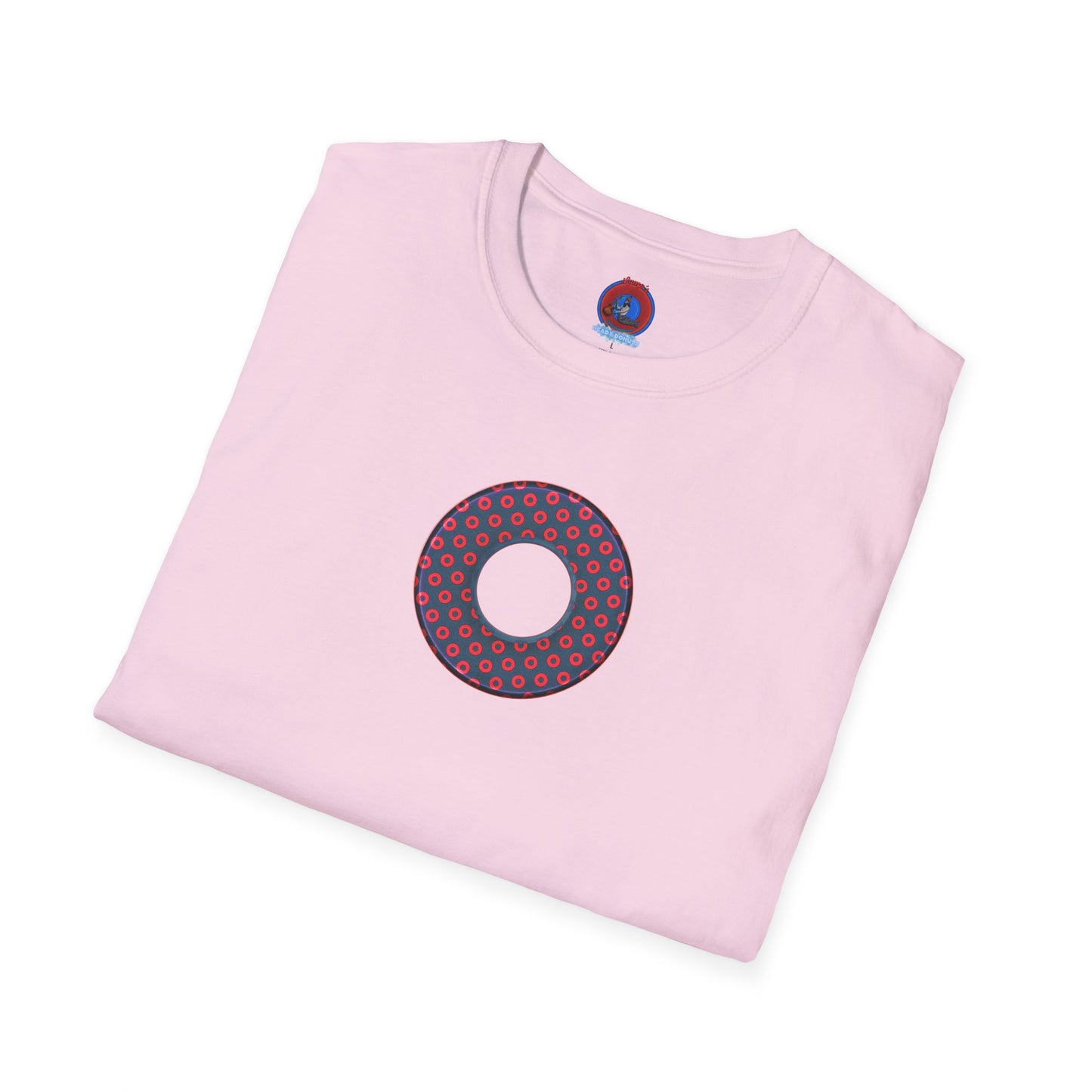 Plain Donuts/Unisex Soft-Style - "Plain Electric Paradoxical Donuts" - navy blue/red donuts