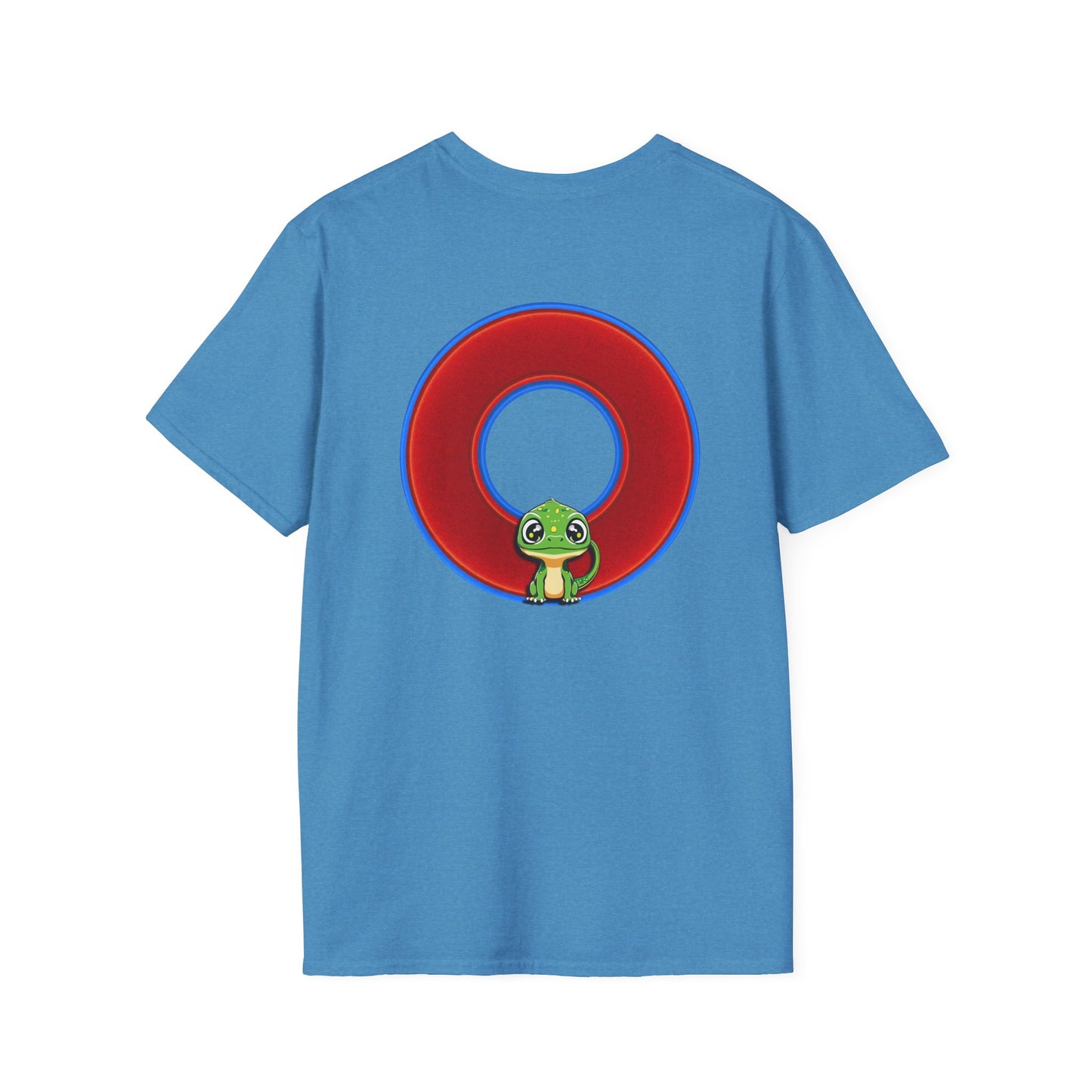 Classic Donut Tee - Unisex Soft-Style - "Little Baby Rutherford's Splendorous Tee" - vivid red donut