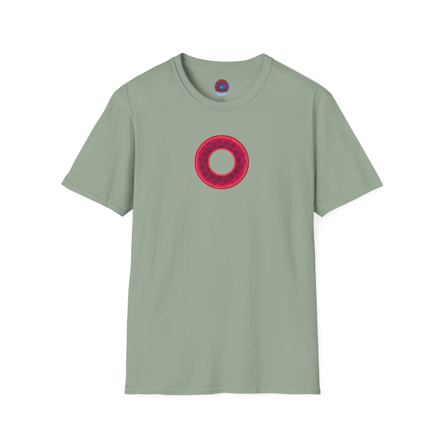 Plain Donuts/Unisex Soft-Style - "Plain Wide Mouthed Paradoxical Donuts" - dark red/bright red donuts