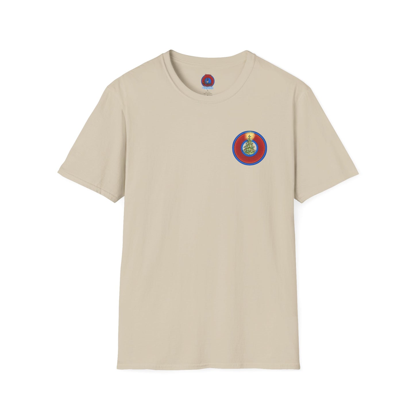 Classic Donut Tee - Unisex Soft-Style - "It's Always Phishmas in Philly" - rustic red/blue donut