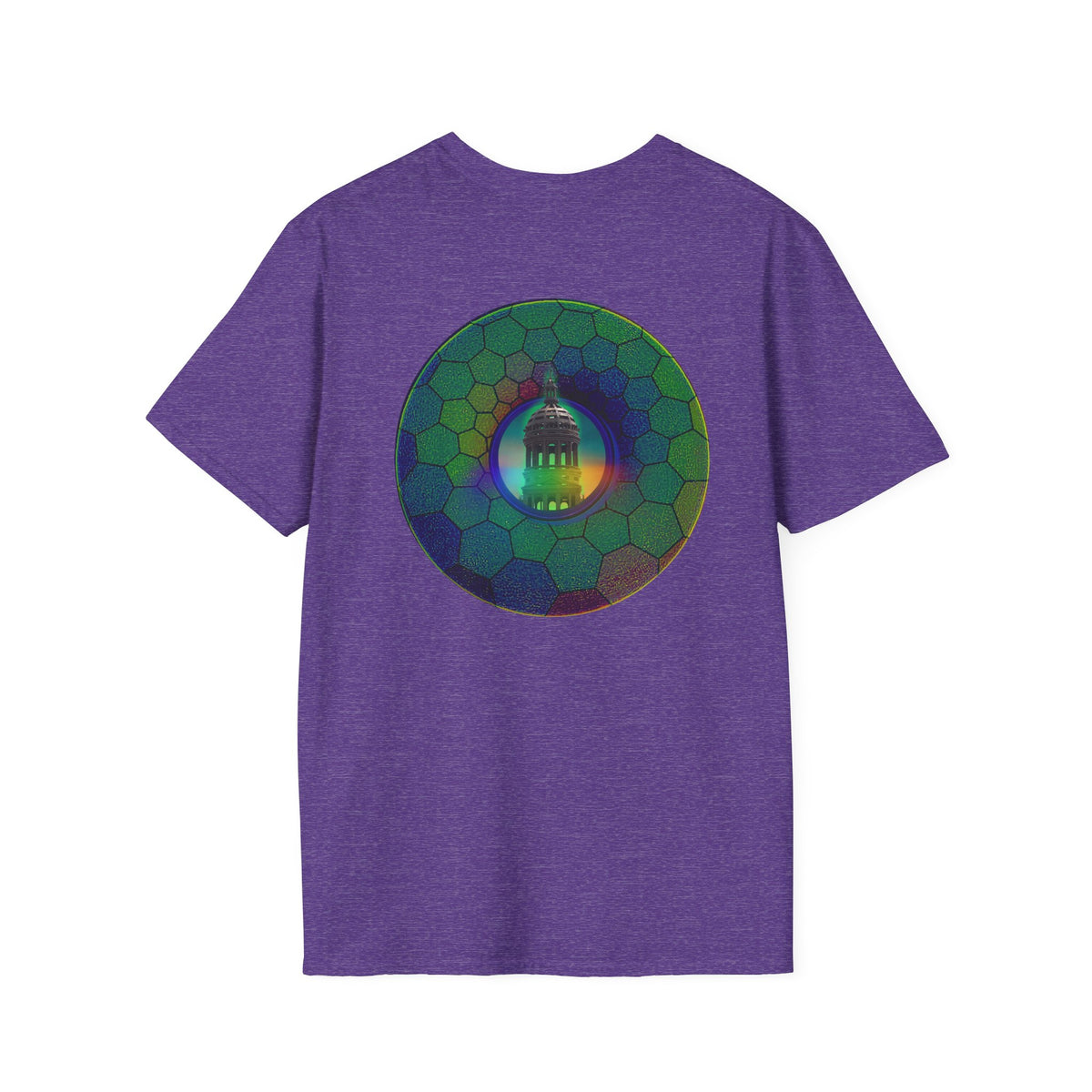 Classic Donut Tee - Unisex Soft-Style - "Save the Mondegreen City Hall Clock Tower" - hexadonut - series 1.0 -variant 1 - green donut