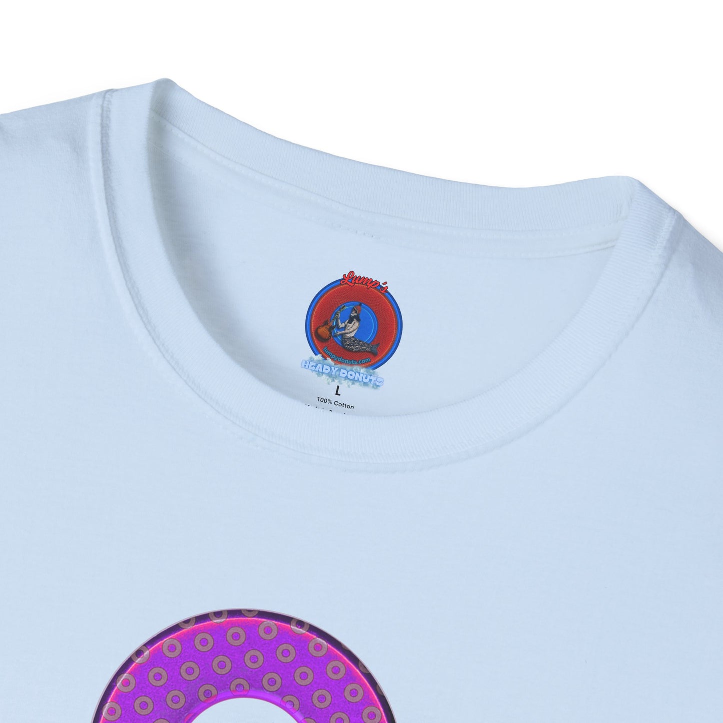 Plain Donuts/Unisex Soft-Style - "Plain Electric Paradoxical Donuts" - purple/mauve donuts