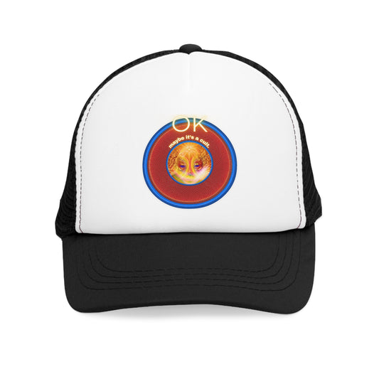 Lumpy Trucker Hat - "Conjurers of Awesome" - variant 3 - red donut