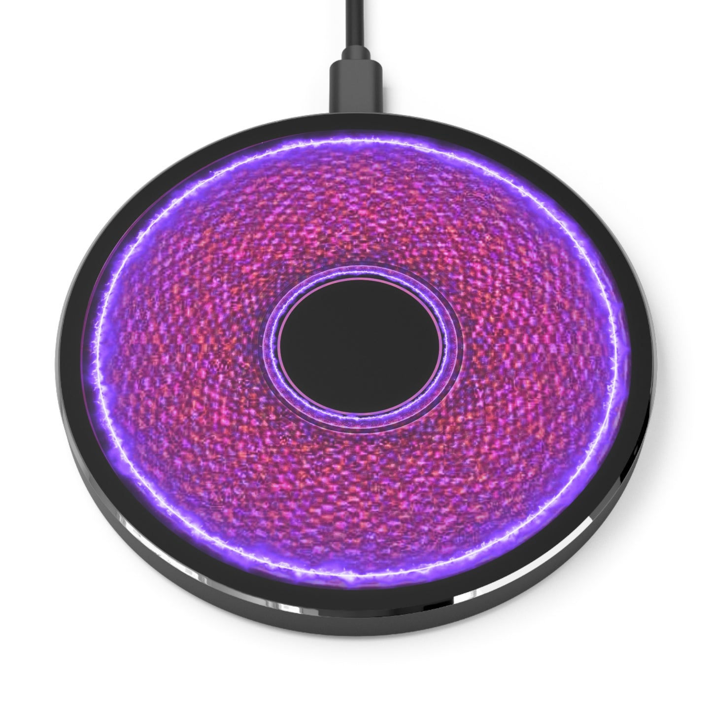 The Flow - Wireless Lumpy Donut Chargers - "Frankenstein Donut Charger... it's Alive!" - pixilated donut w/black background