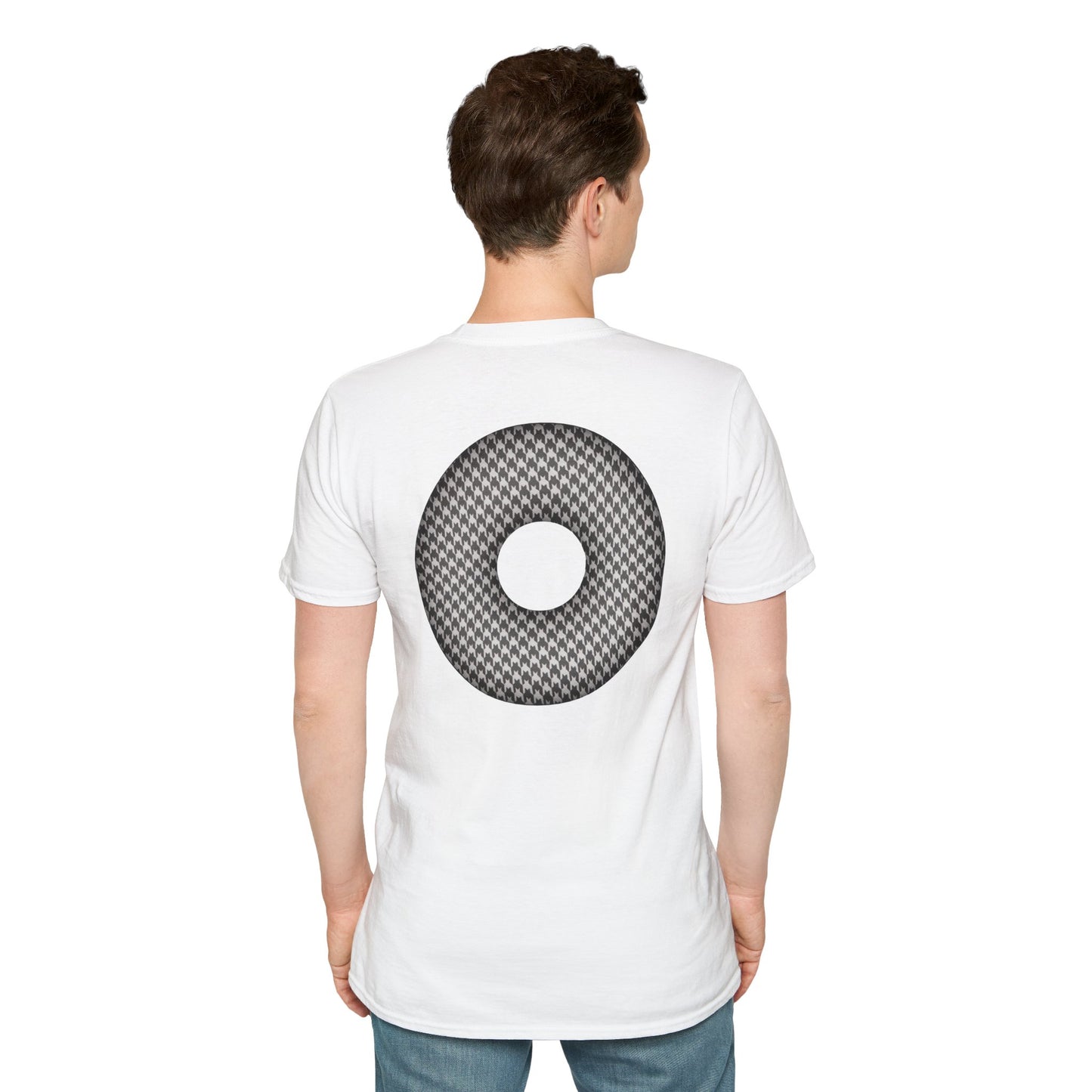 Classic Donut Tee - Unisex Soft-Style - "Ricky's Donut" - houndstooth donut