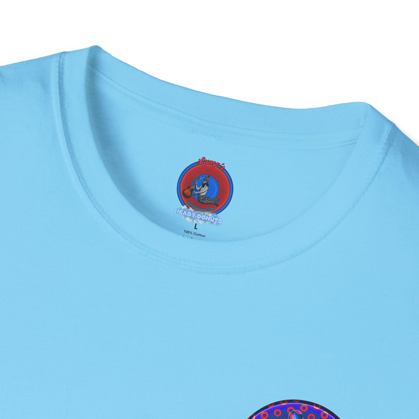 Classic Donut Tee - Unisex Soft-Style - "Sir Richard's Phamous Donut" - series 1.0  - variant 3 - red/blue paradox donut