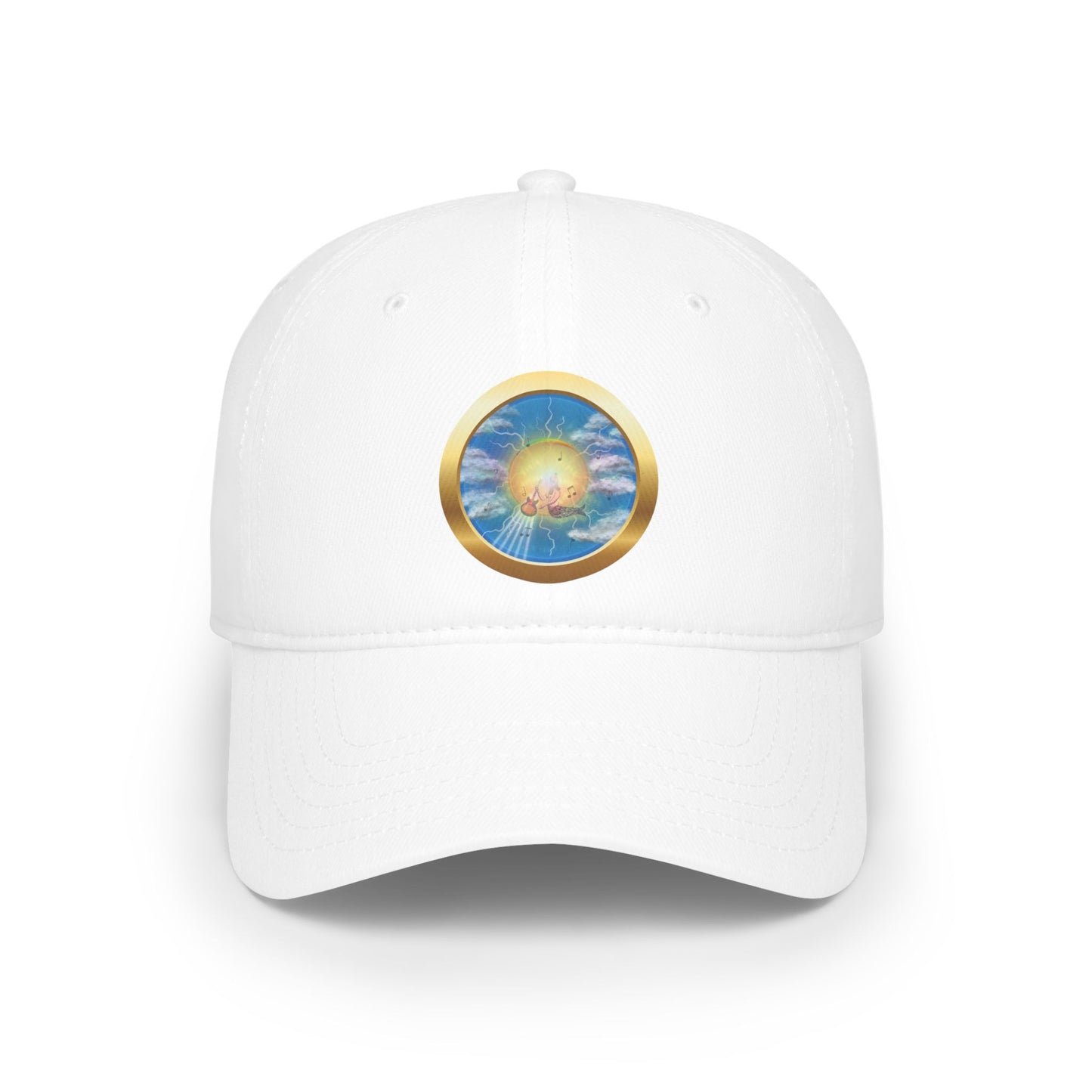 Lumpy Donut Baseball Cap - "The Divided Donut" - variant 3 - sky donut w/ [*charitable donut]