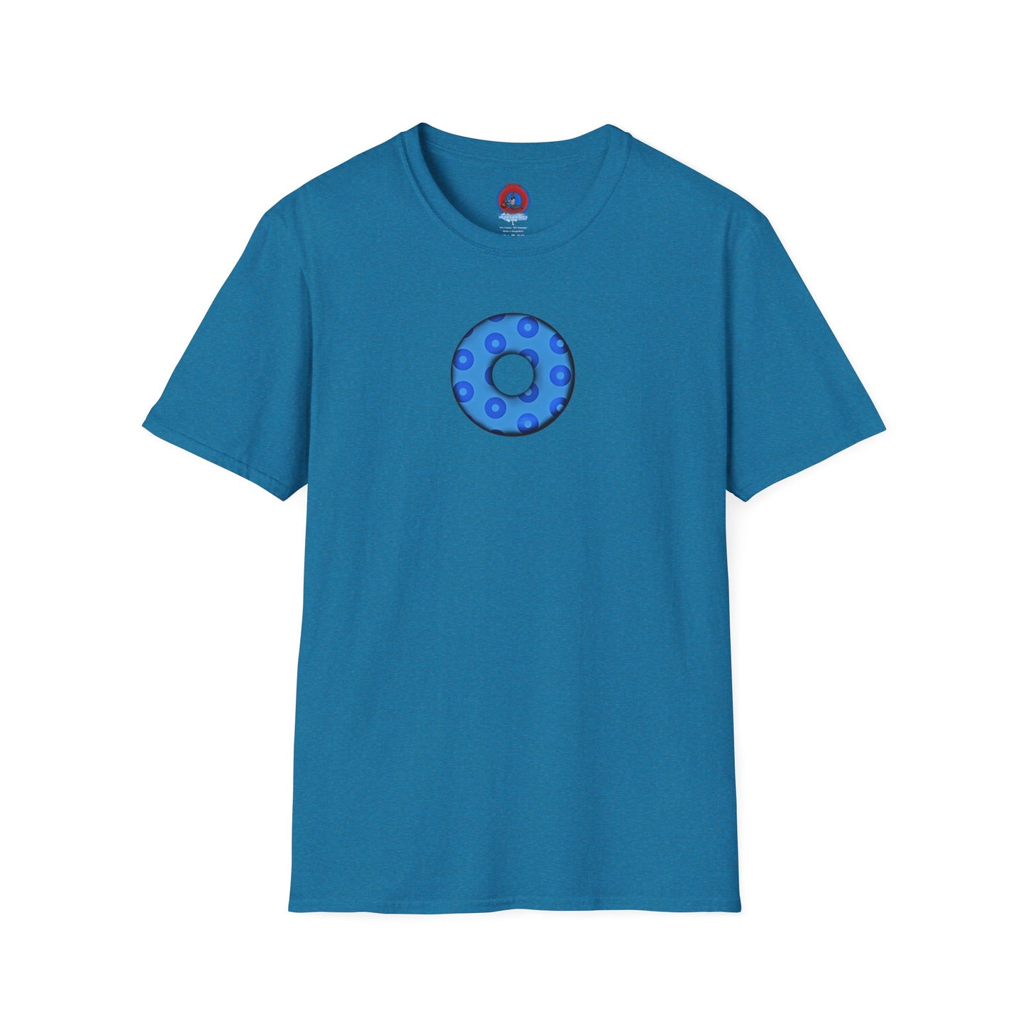 Plain Donuts/Unisex Soft-Style - "Plain Blimpy Paradoxical Donuts" - blue/light blue donuts