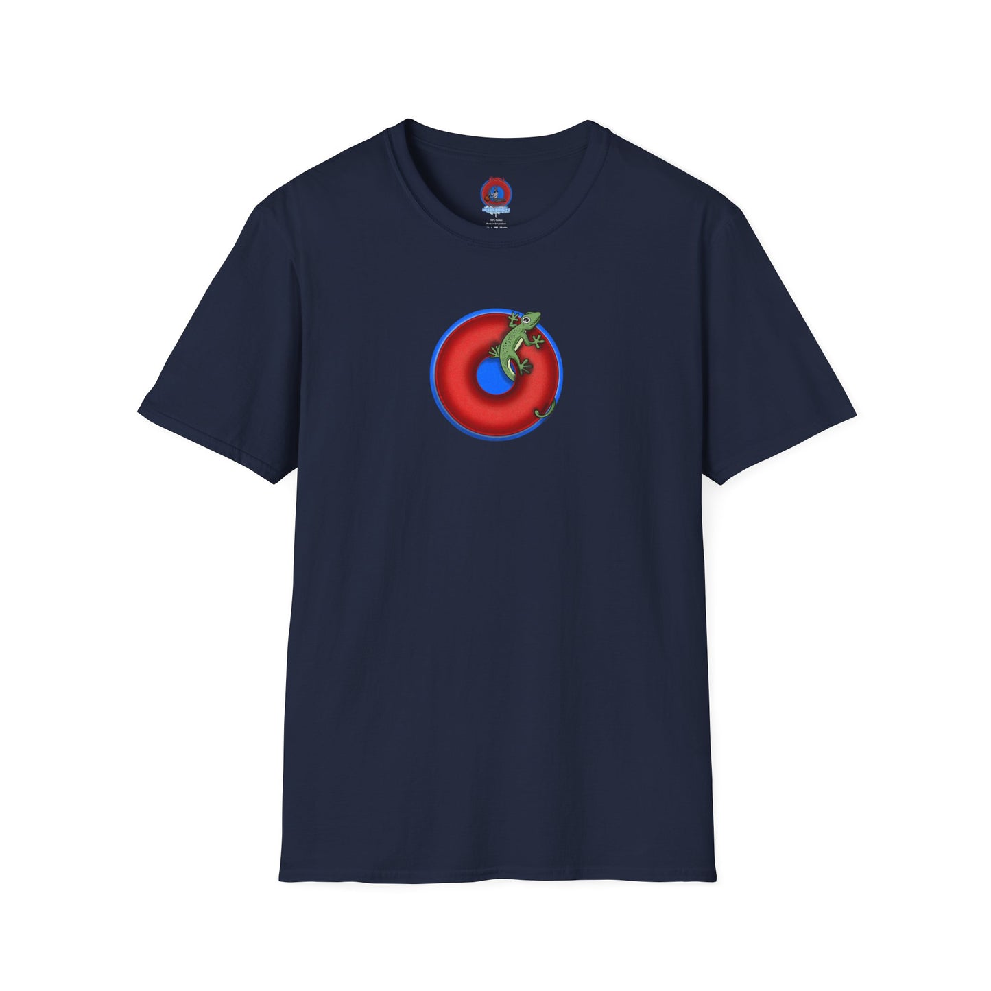 Classic Donut Tee - Unisex Soft-Style - "Practically Extinct Tee Shirt" - plump vivid red donut- variant 2