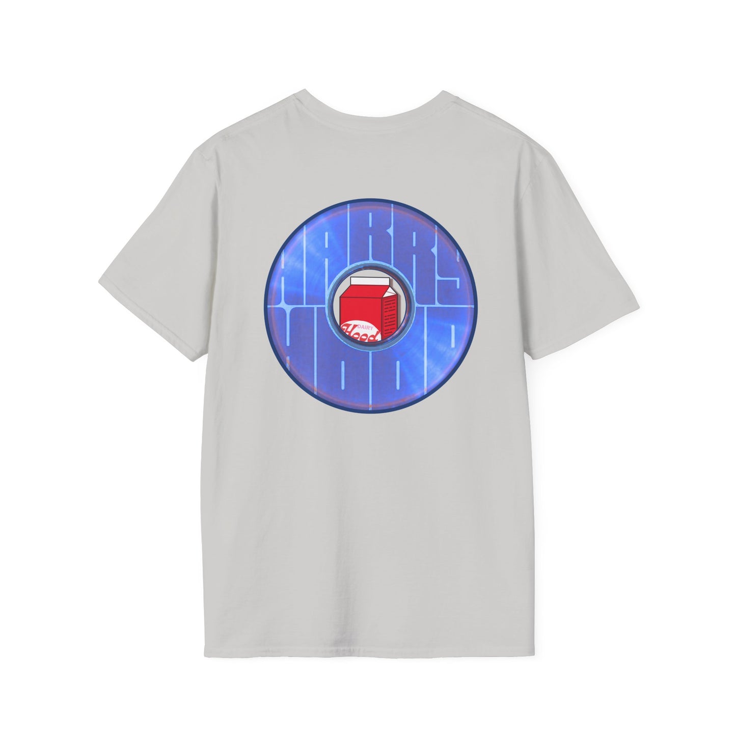 Classic Donut Tee - Unisex Soft-Style - "Harry Left His Shirt" - series 1.0  - variant 3 - purple/blue donut