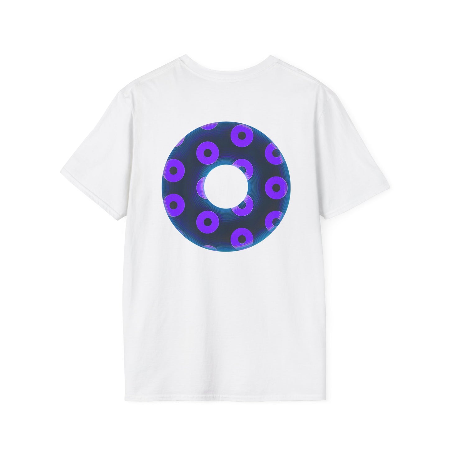 Plain Donuts/Unisex Soft-Style - "Plain Blimpy Paradoxical Donuts" - dark steel blue/vivd dark purple donuts
