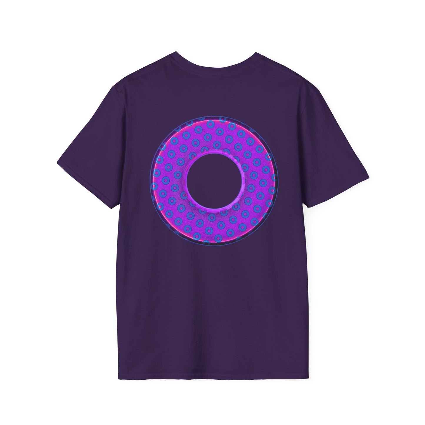 Plain Donuts/Unisex Soft-Style - "Plain Electric Paradoxical Donuts" - bright purple/royal blue donuts