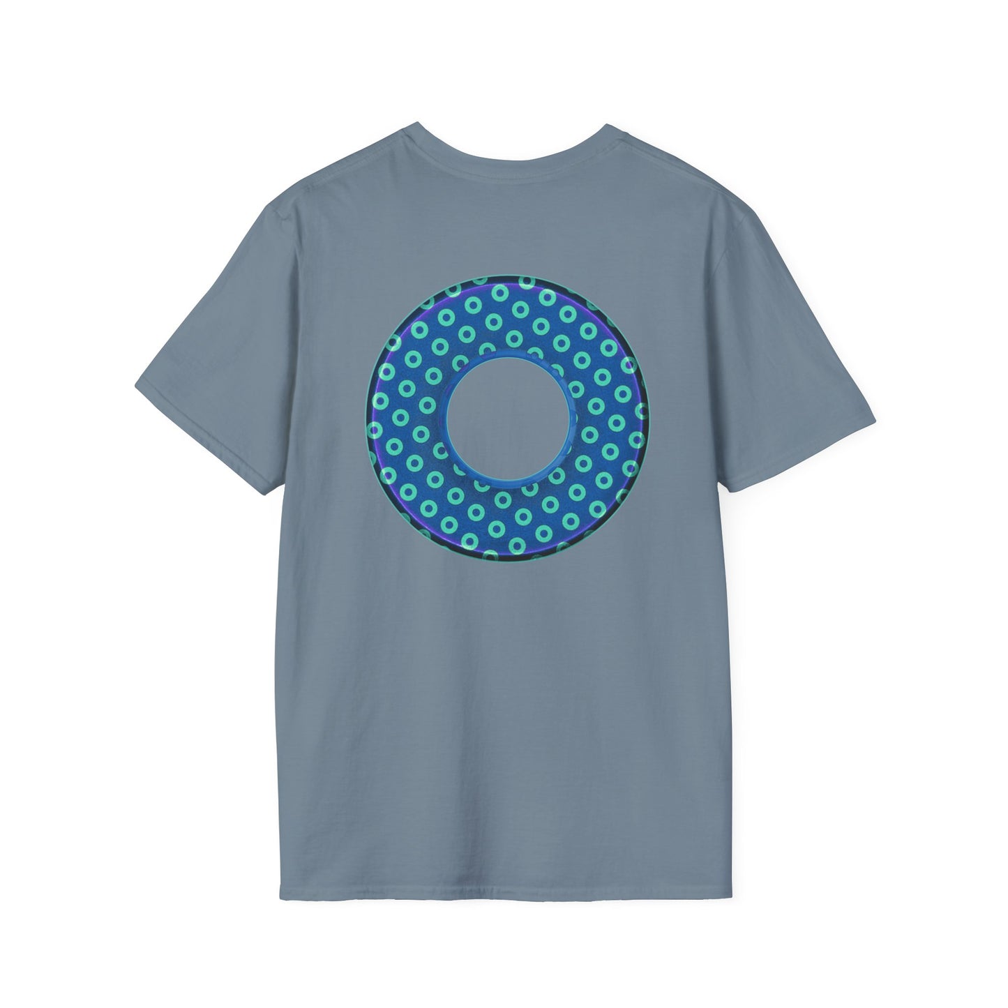 Plain Donuts/Unisex Soft-Style - "Plain Electric Paradoxical Donuts" - blue/seafoam green donuts