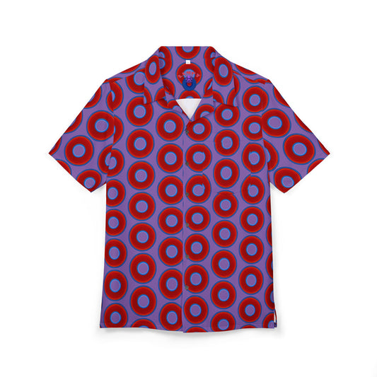 Wilson's 'Epic Hawaiian-Punch' Shirt - vivid red donut print w/light purple background [unisex]