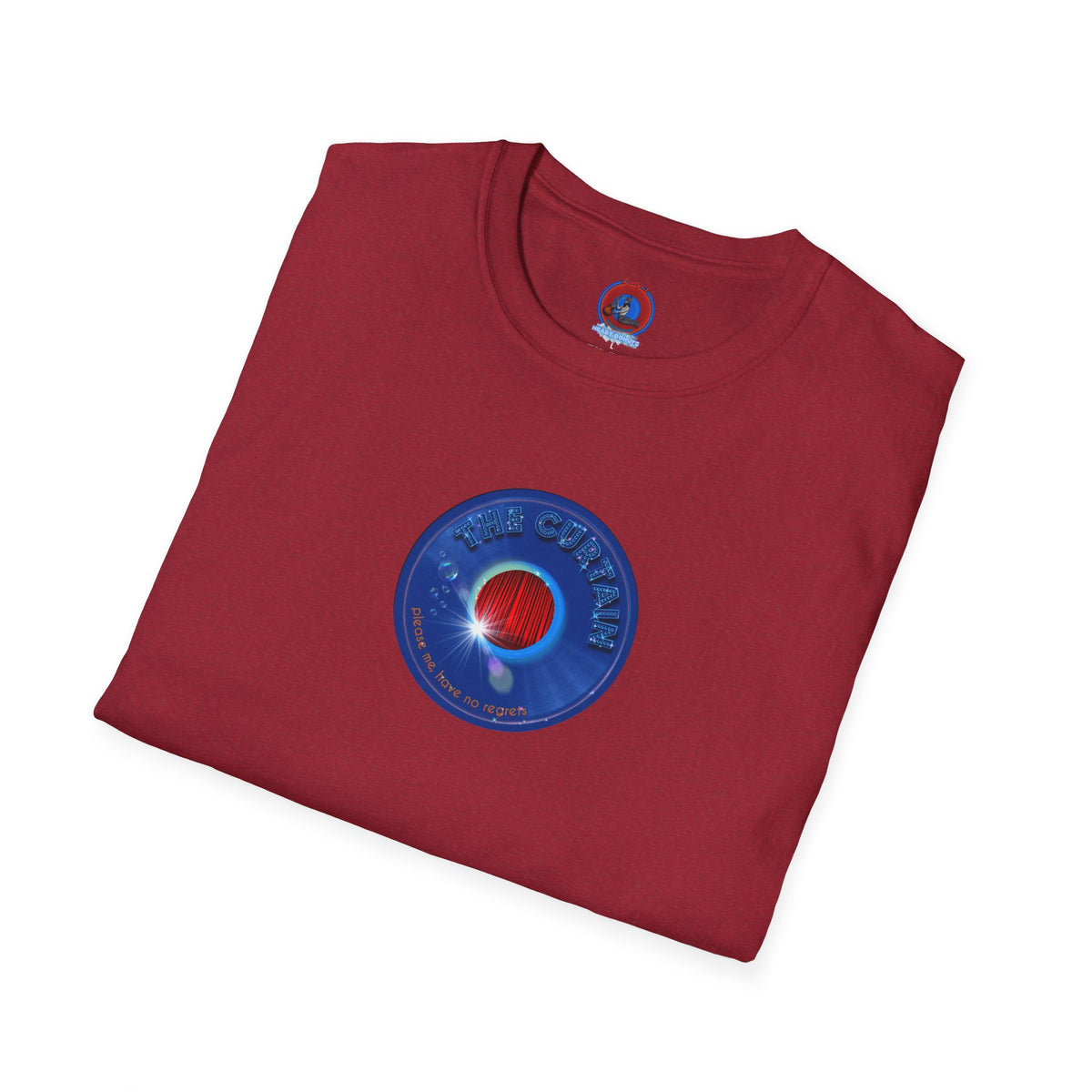 Classic Donut Tee - Unisex Soft-Style - "The Donut Without" - series 1.0  - variant 1 - vivid blue record donut