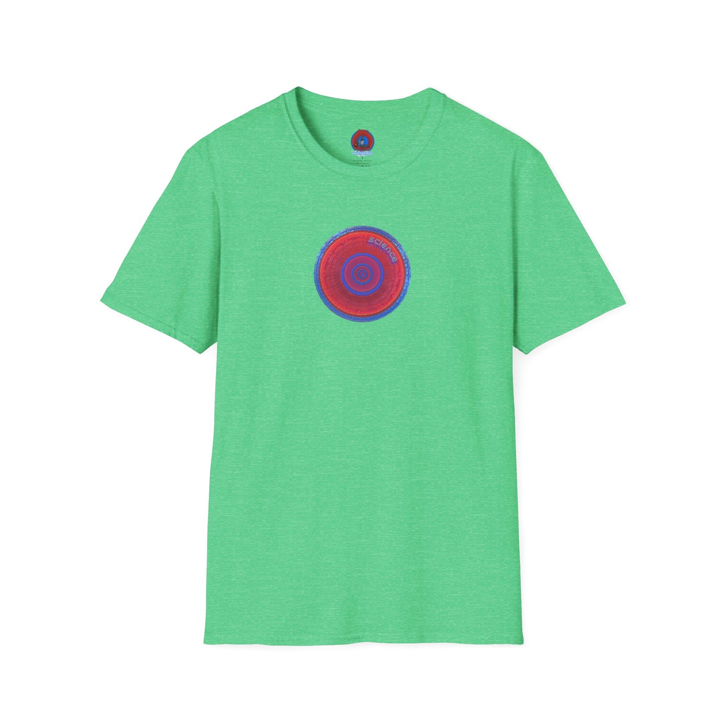 Classic Donut Tee - Unisex Soft-Style - "Tube Donuts" - series 1.0 - red donut/lighter blue bordering