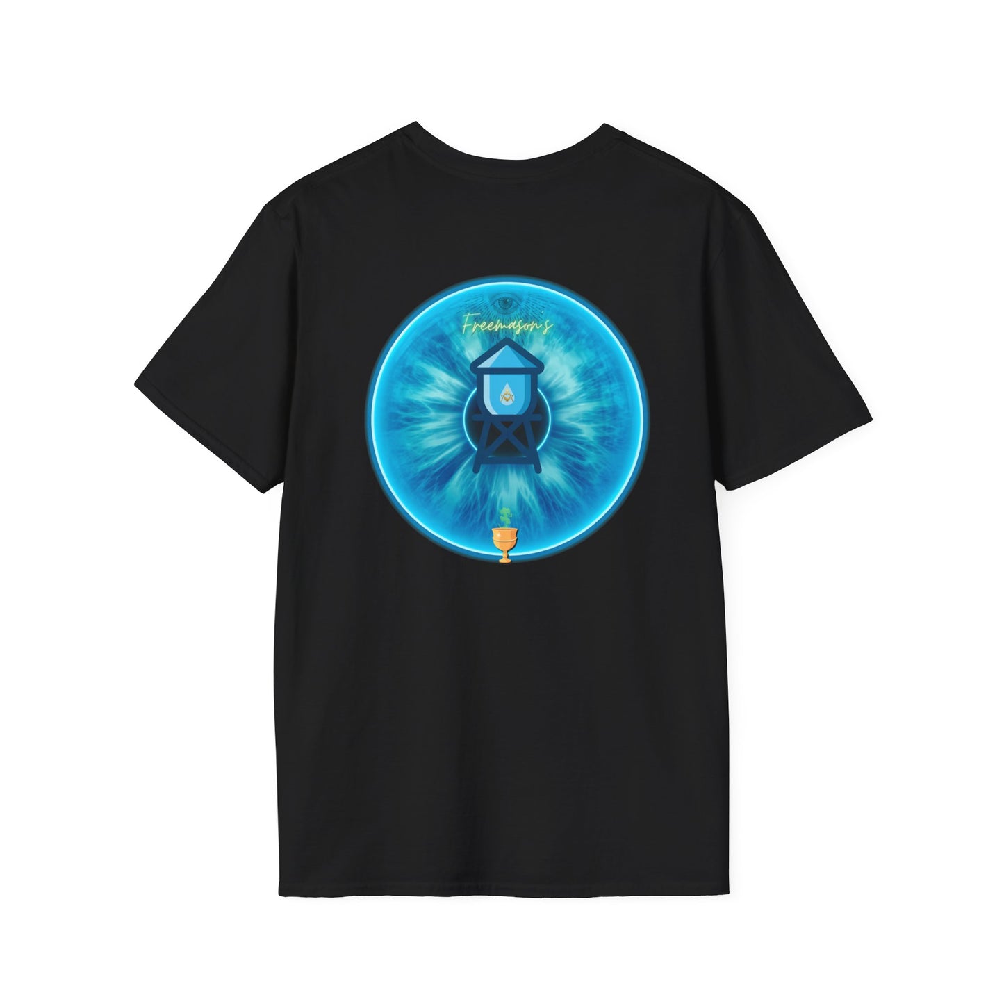 Classic Donut Tee - Unisex Soft-Style - "The Peering Donut of Opacity" - light blue idonut - variant 2