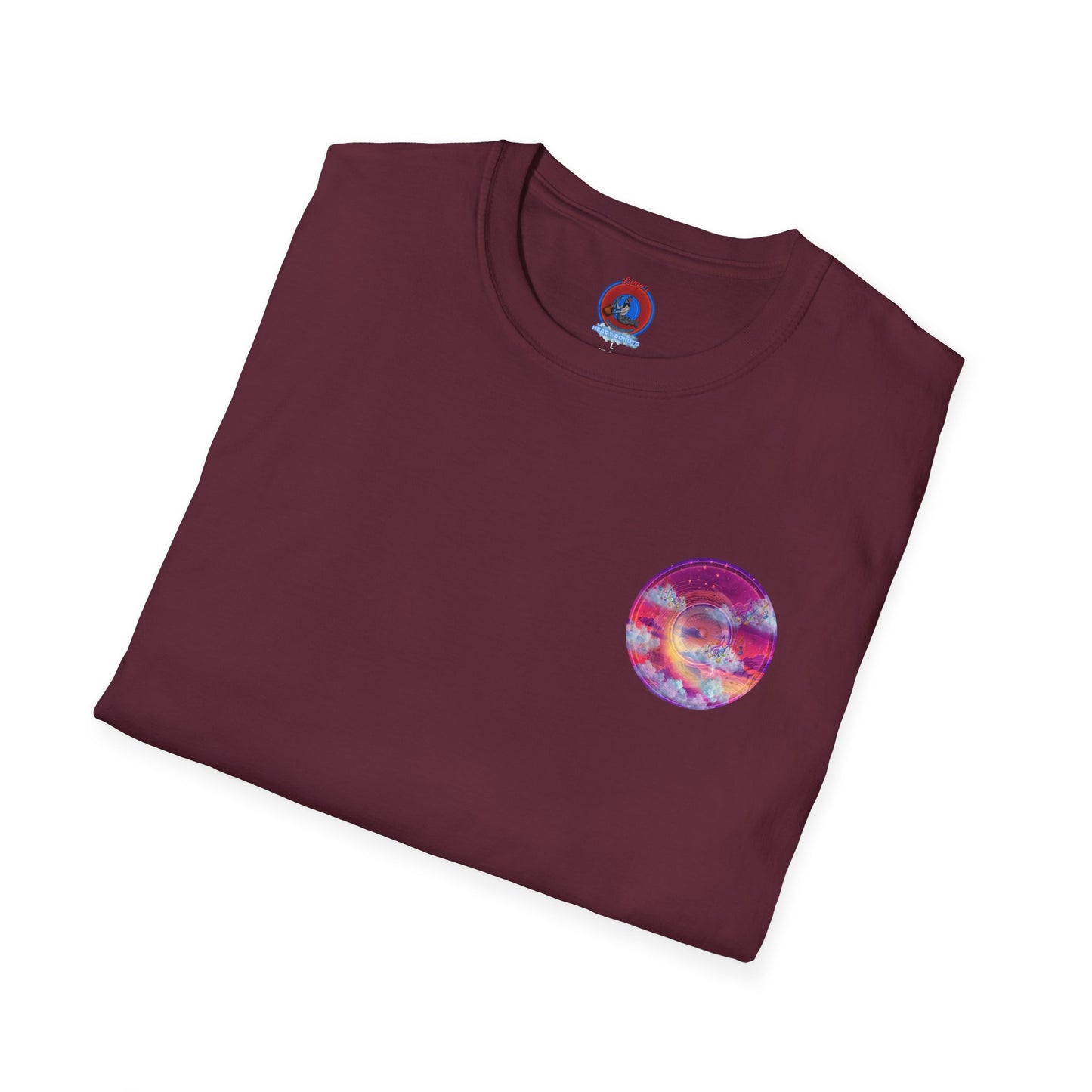 Classic Donut Tee - Unisex Soft-Style - "Conjurers of Donuts" - series 1.0  - magenta/purple donut