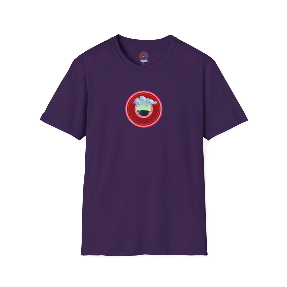 Classic Donut Tee - Unisex Soft-Style - "Got Rhombus?" - series 1.0  - variant 2 - red/pink donut