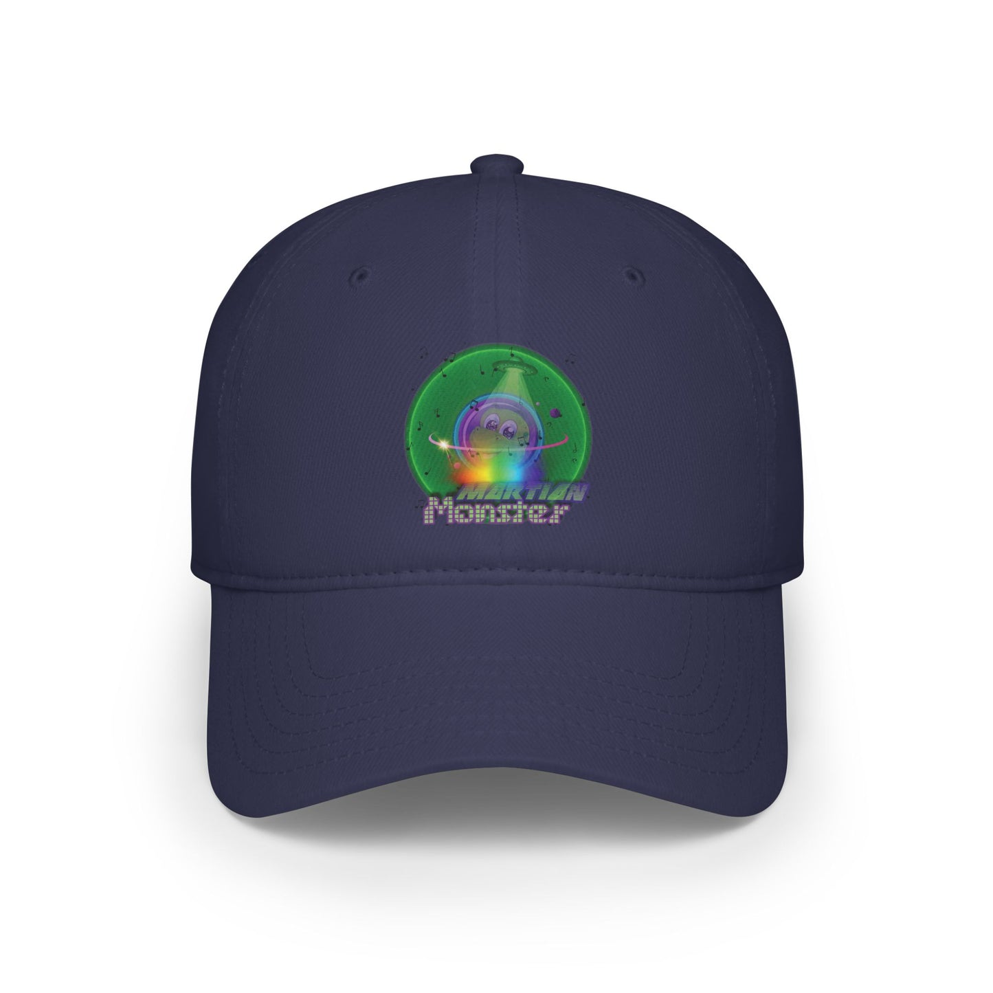 Lumpy Donut Baseball Cap - "My Phavorite Martian" - vivid green donut w/