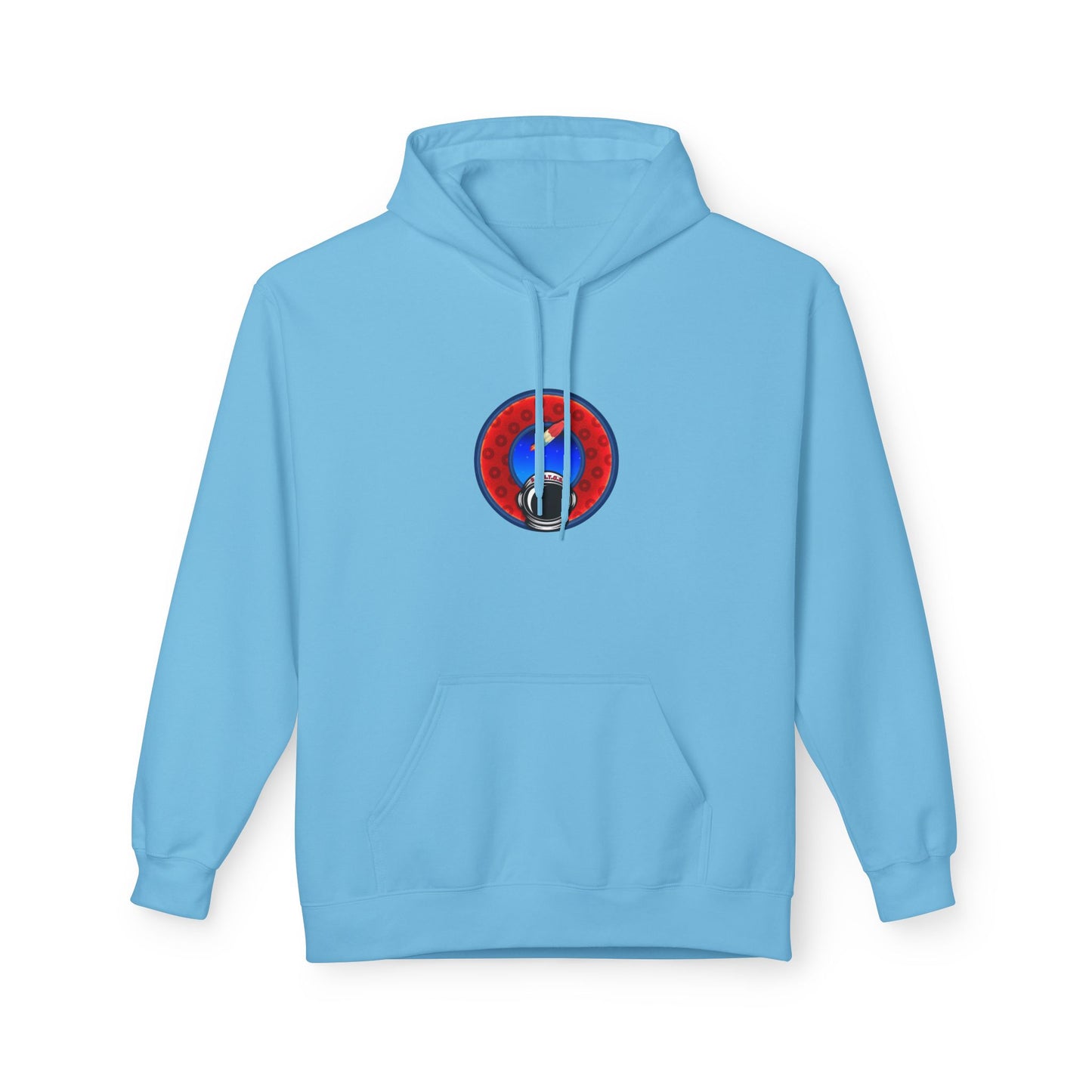 Fleece Harry Hoodies [Midweight Soft-style] - "This is What Donuts Smell Like in Space - YEMSG Donut" - w/widemouthed red/blue donut