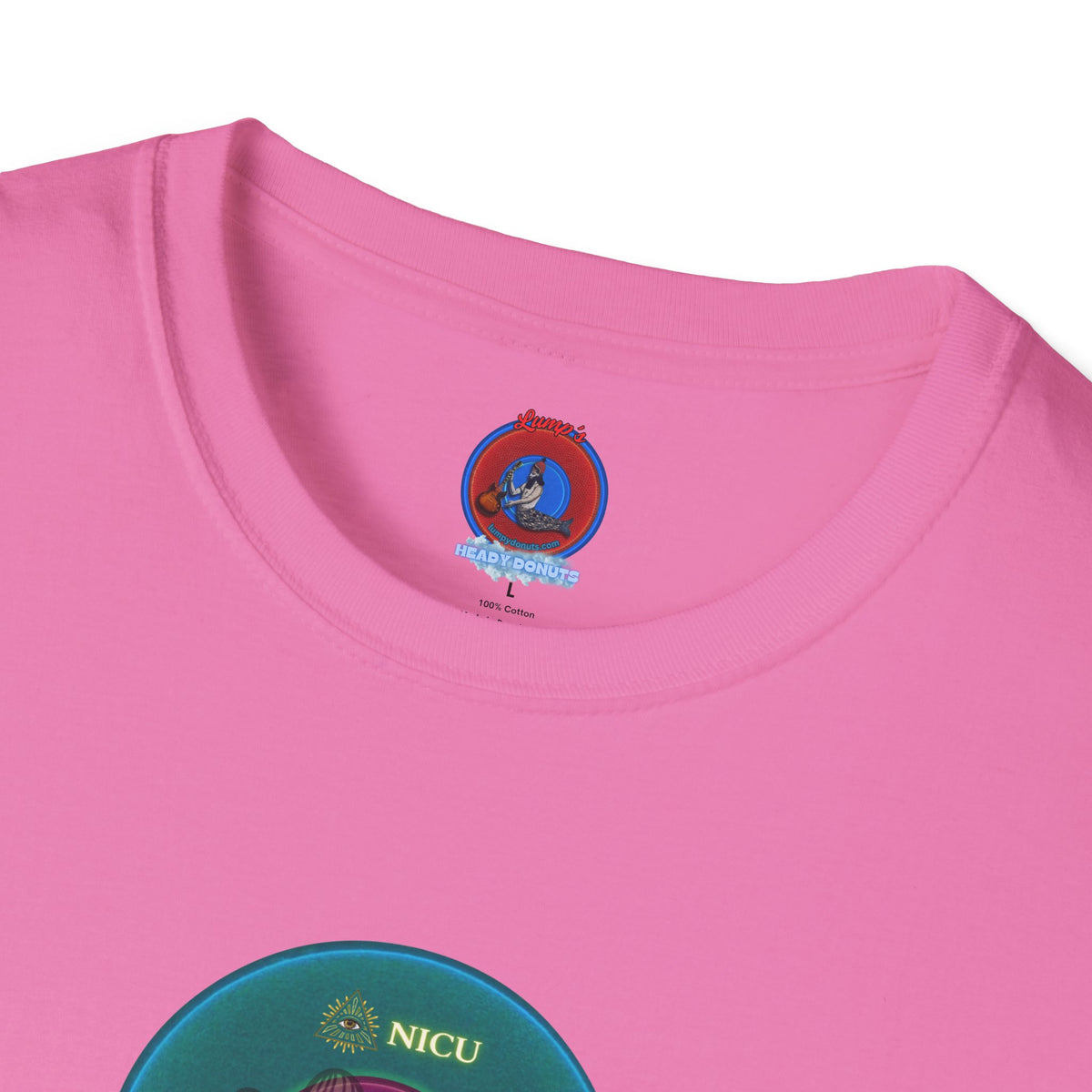 Classic Donut Tee - Unisex Soft-Style - "Masonic Donut of Rites" - series 1.0  - vivid dark teal donut