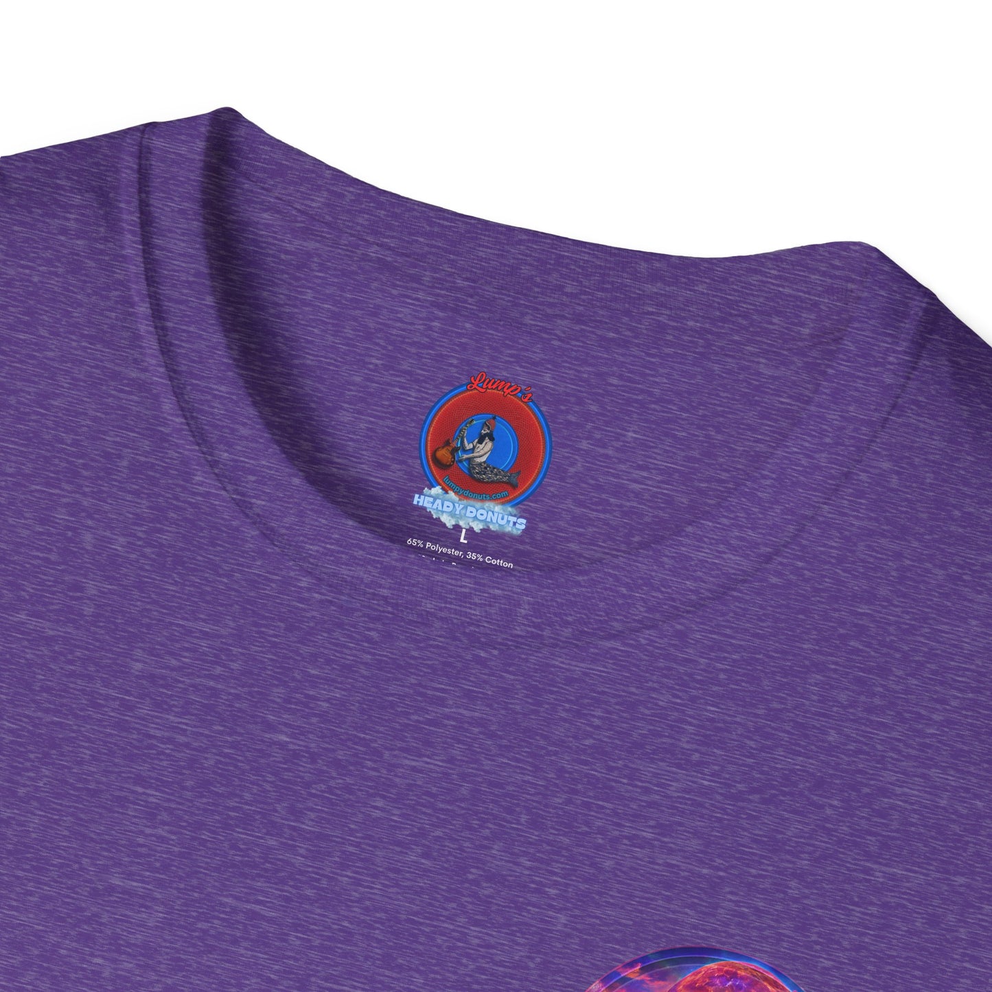 Classic Donut Tee - Unisex Soft-Style - "Icculus's Mountain Donuts " - series 1.0  - purple-ish donut