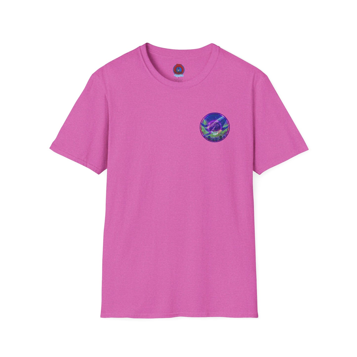 Classic Donut Tee - Unisex Soft-Style - "A Purple Humpback Whale of a Good Time" - variant 2 - purple picture donut